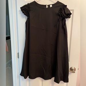 Black A line loose swing dress
